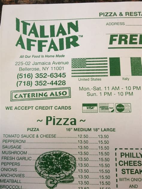 italian affair sherman|italian affair menu.